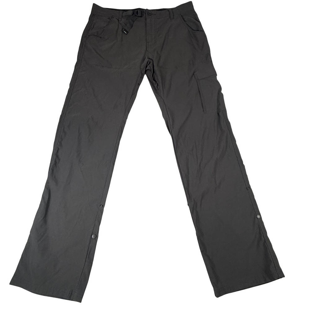 prAna Hiking Pants Mens 34/32 Gray Nylon Gorpcore Stretch Cargo Trail Outdoor‎
